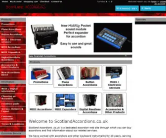 Scotlandaccordions.co.uk(Accordion and MIDI specialist) Screenshot