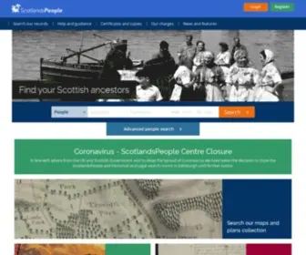 Scotlandspeople.gov.uk(Find your Scottish ancestors) Screenshot