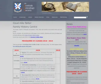 Scotsgenealogy.com(Scottish Genealogy Society Edinburgh) Screenshot