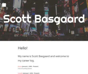 Scottbasgaard.com(Scott Basgaard) Screenshot