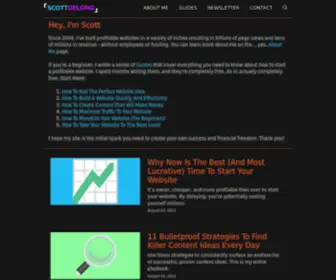Scottdelong.com(Straightforward Advice On Building Profitable Websites by Scott DeLong) Screenshot