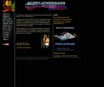 Scotthenderson.net(Scott Henderson Guitar Site) Screenshot