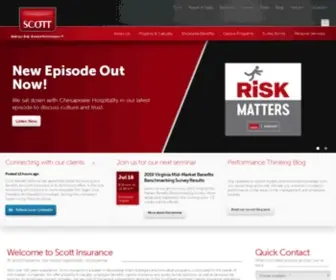 Scottins.com(Commercial, Employee Benefits and Personal Insurance Services) Screenshot