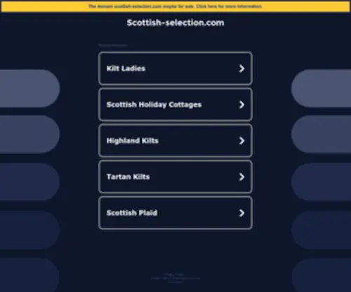 Scottish-Selection.com(Scottish Selection) Screenshot