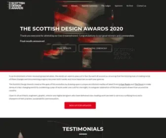 Scottishdesignawards.com(Scottish Design Awards 2021) Screenshot