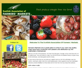 Scottishfarmersmarkets.co.uk(The Scottish Association of Farmers' Markets Website) Screenshot