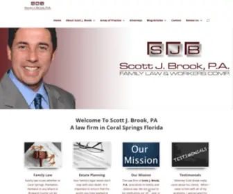 ScottjBrookpa.com(Family Law Firm Coral Springs) Screenshot