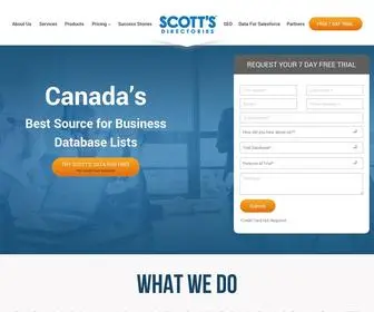 Scottsdirectories.com(Canadian Business Directory) Screenshot