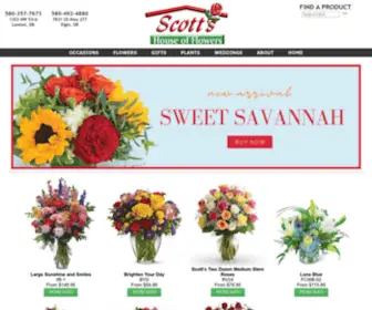 Scottsflowers.com(Lawton OK Florist) Screenshot