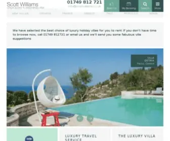 Scottwilliams.co.uk(Unique Access to Extraordinary Villas) Screenshot