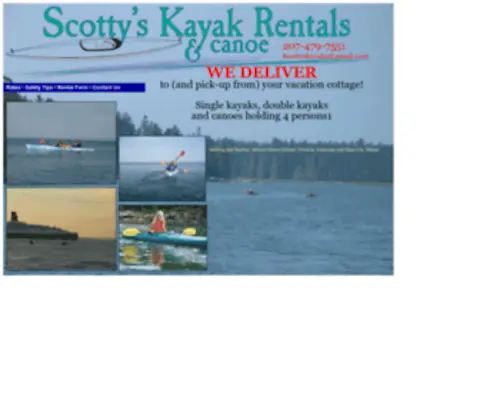 Scottyskayakrentals.com(Scotty's) Screenshot