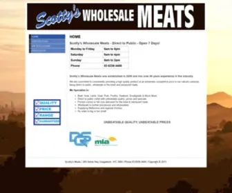 Scottysmeats.com(Scotty's Wholesale Meats) Screenshot