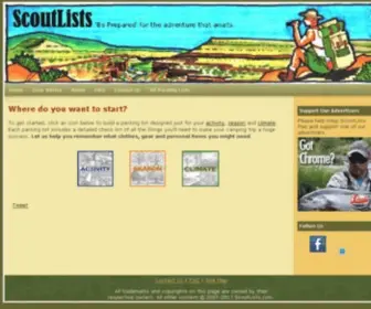 Scoutlists.com(Camping Checklist) Screenshot