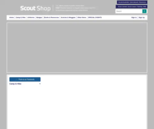 Scoutshop.com.au(The Scout Shop) Screenshot