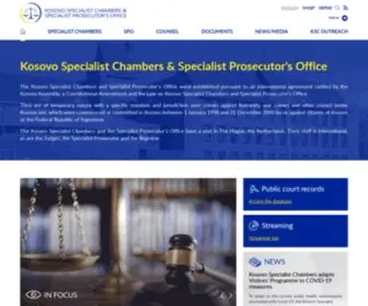SCP-KS.org(Kosovo Specialist Chambers & Specialist Prosecutor's Office) Screenshot