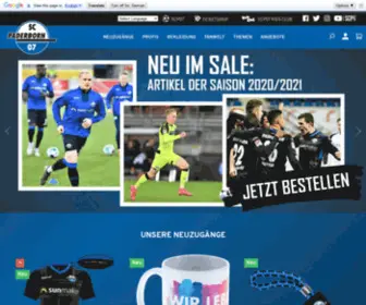 SCP07-Shop.de(Offizieller Fanshop des SC Paderborn 07) Screenshot