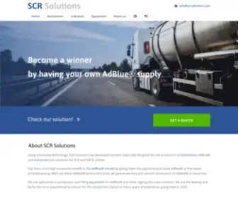 SCR-Solutions.com(#1 producer of adblue production equipment) Screenshot