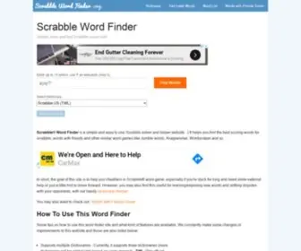 Scrabblewordfinder.org(Scrabble Word Finder) Screenshot
