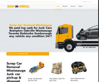 Scrapcarremovalmississauga.com(Scrap Car Removal MississaugaTop Cash for Junk Cars) Screenshot