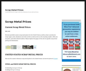 Scrapmetalpricesandauctions.com(Scrap Metal Prices) Screenshot