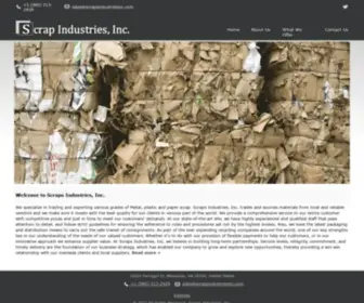 Scrapsindustriesinc.com(Plastic, Metal and Paper Scrap) Screenshot