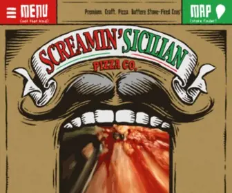 Screaminsicilian.com(Premium Frozen Pizza and Stromboli) Screenshot