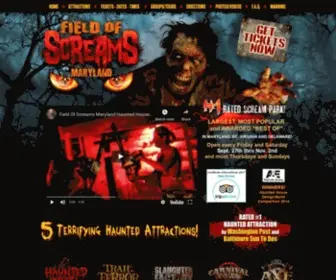 Screams.org(Field Of Screams Haunted House Maryland's #1 Rated Screampark with 4 Haunted Attractions) Screenshot