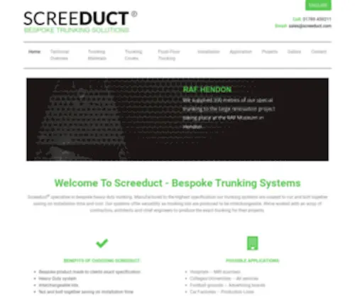 Screeduct.com(Heavy Duty Bespoke Trunking) Screenshot