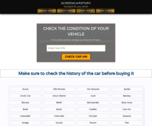 Screencarstory.com(The best and complete reports for your vehicle) Screenshot