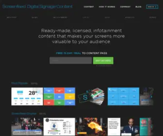Screenfeed.com(Digital Signage Content provider of News) Screenshot