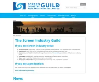 Screenguild.co.nz(The Screen Industry Guild of Aotearoa New Zealand Inc) Screenshot