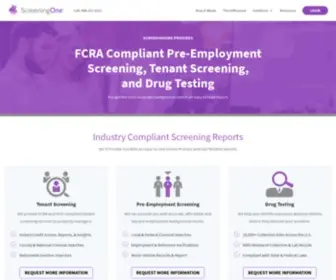 Screeningone.com(Tenant & Employment Screening) Screenshot