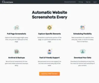 Screenlapse.io(Automatic Website Screenshots Every Day) Screenshot