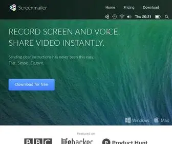 Screenmailer.com(Screen recording made easy) Screenshot