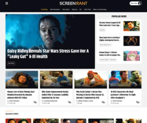 Screenrant.com(Screen Rant) Screenshot