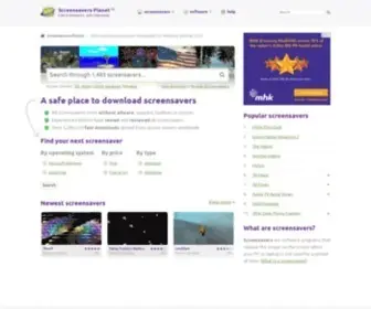 Screensaversplanet.com(Screensavers PlanetFree Screensaver Downloads) Screenshot