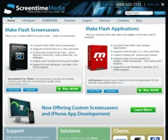 Screentime.com(Make Flash Screensavers and Desktop Applications for Mac and PC) Screenshot