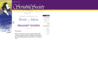 Scriabinsociety.com(Scriabin Society of America) Screenshot