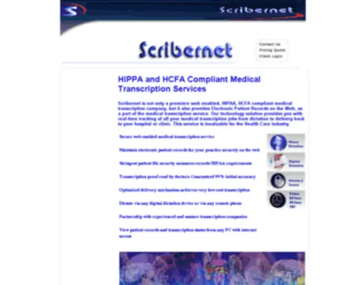 Scribernet.com(Medical Transcription Service) Screenshot