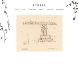 Scribewinery.com(Scribe Winery) Screenshot