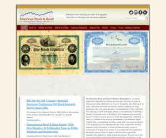 Scripophilyusa.org(Collector Association of Stock and Bond Certificates) Screenshot