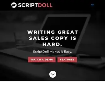 Scriptdoll.com(The World's Favorite Sales Copy Writing Software) Screenshot