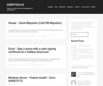 Scriptech.io(Scripts and tips for managing an IT infrastructure) Screenshot