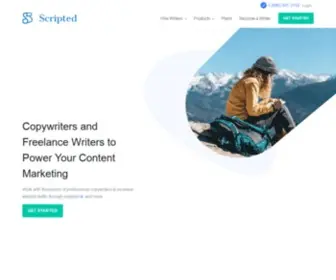 Scripted.com(Hire Copywriters and Freelance Writers) Screenshot