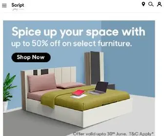 Scriptonline.com(Buy Online Furniture) Screenshot