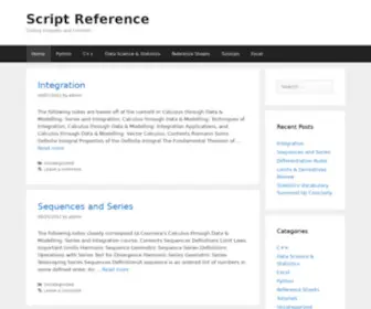 Scriptreference.com(Coding snippets and tutorials) Screenshot