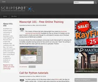 Scriptspot.com(Your community resource for 3ds Max tools) Screenshot