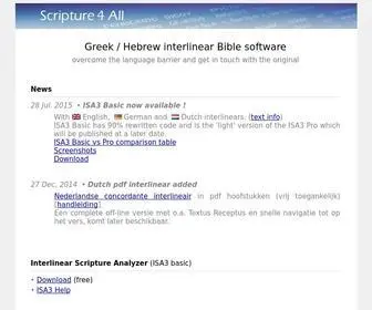 Scripture4ALL.org(Free Greek/Hebrew interlinear Bible software ISA (Interlinear Scripture Analyzer)) Screenshot