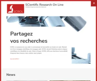 Scrol.fr(SCROL Scientific Research On Line) Screenshot