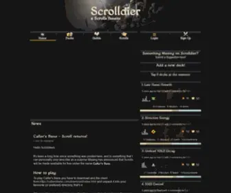 Scrolldier.com(A scrolls fan site) Screenshot